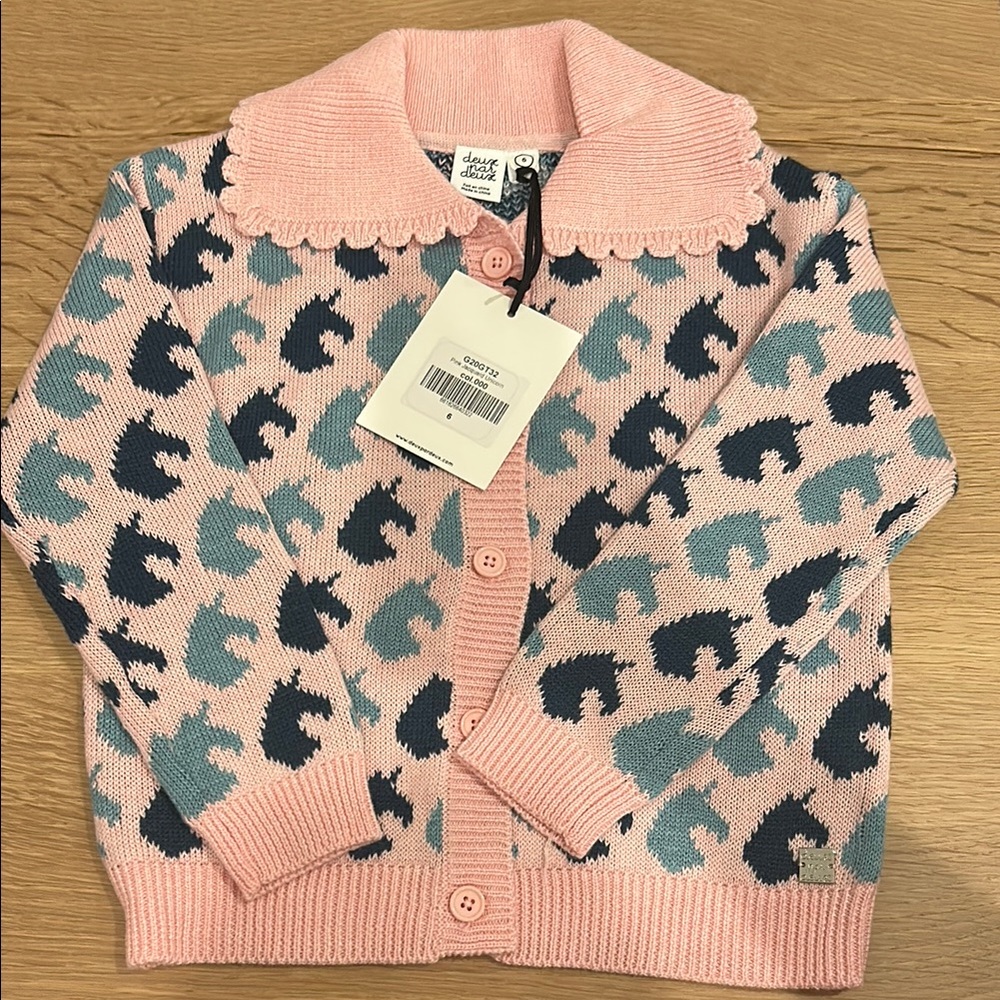 Next Pink and Blue Heart Pattern Sweater